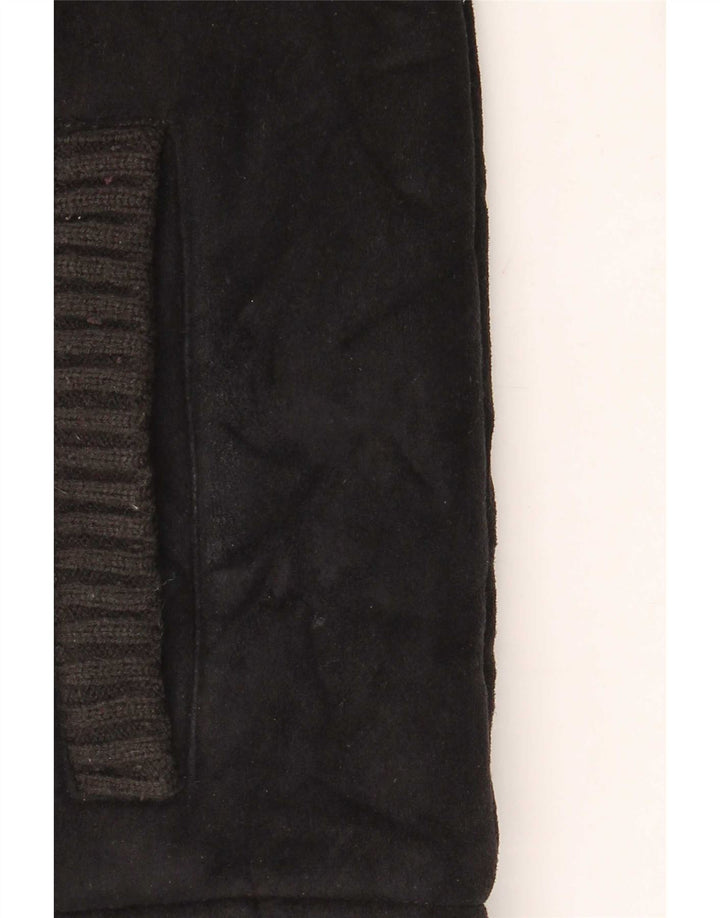 Jaqueta masculina de lã Sherpa Marks & Spencer Reino Unido 40 grande poliéster preto