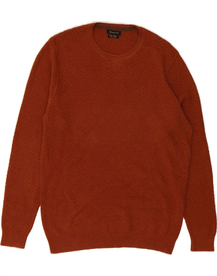 MASSIMO DUTTI Mens Crew Neck Jumper Sweater XL Brown Vintage Massimo Dutti and Second-Hand Massimo Dutti from Messina Hembry 