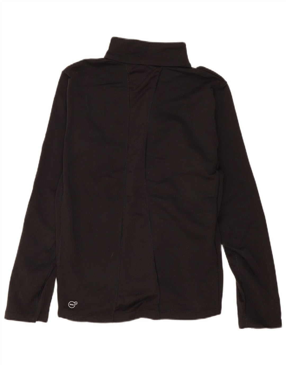 Puma feminino zip neck pulôver agasalho top UK 14 médio preto colorblock