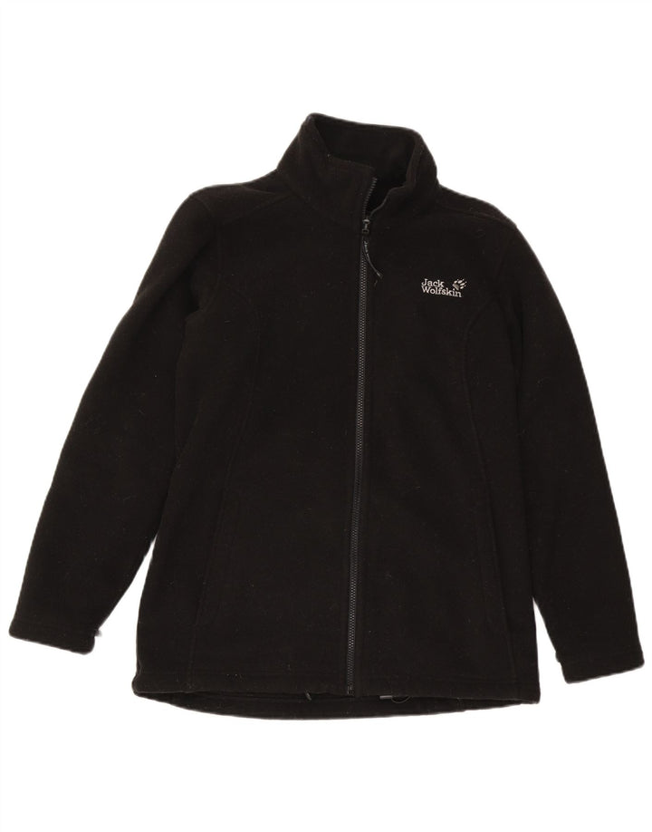 Jaqueta de lã feminina Jack Wolfskin Reino Unido 12/14 poliéster preto médio