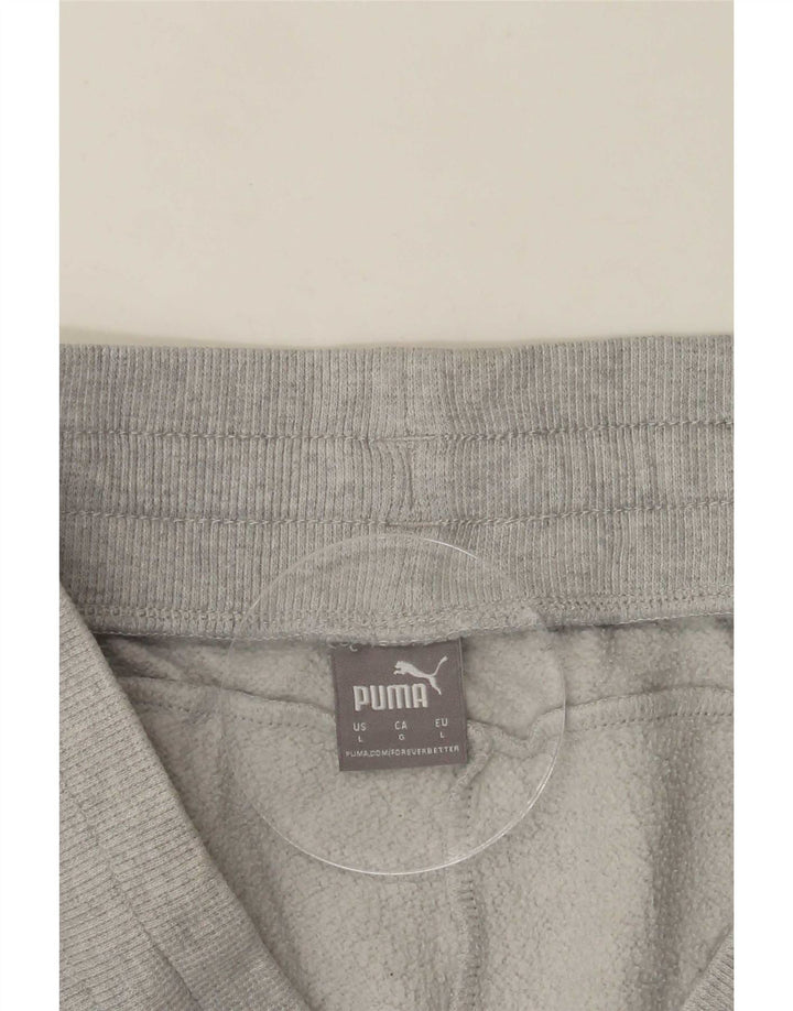 Calça de treino feminina Puma UK 14 grande cinza