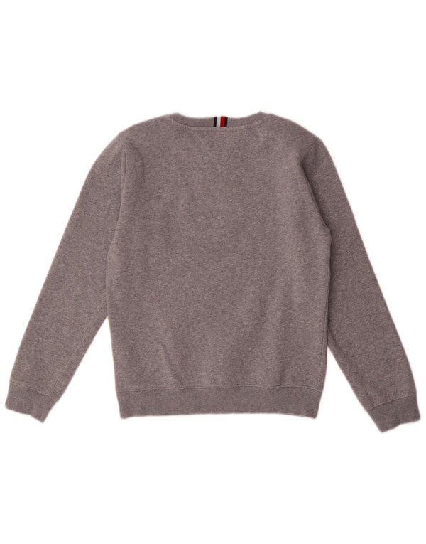 Tommy Hilfiger Meninos moletom gráfico jumper 11-12 anos algodão cinza