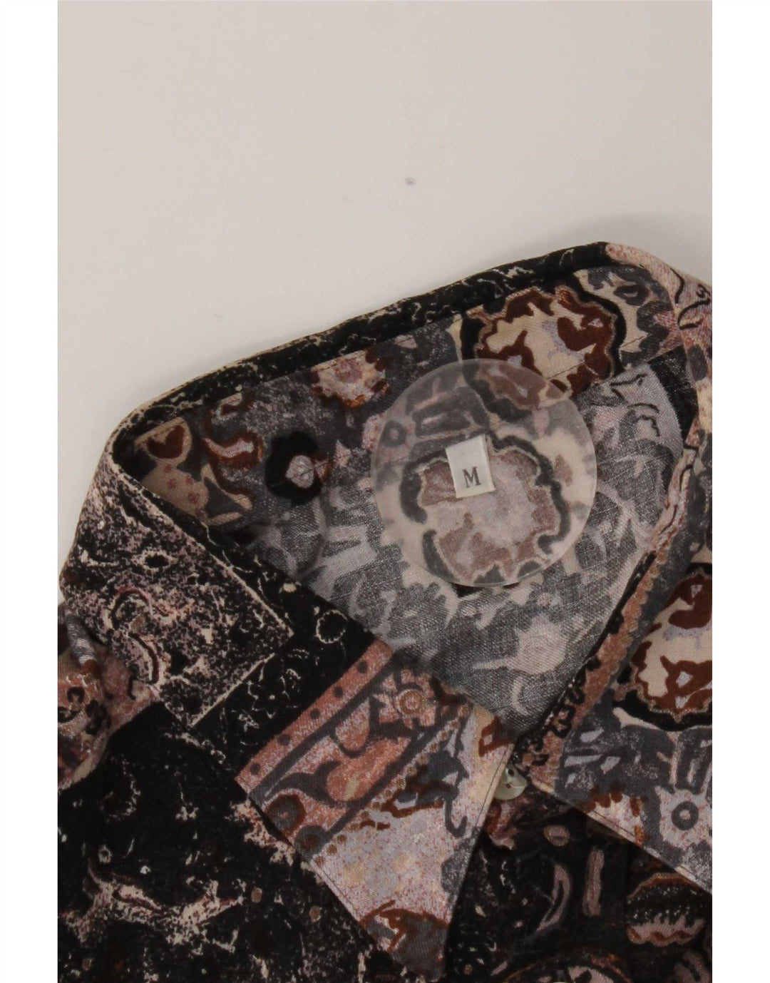Camisa masculina vintage média patchwork multicolorida