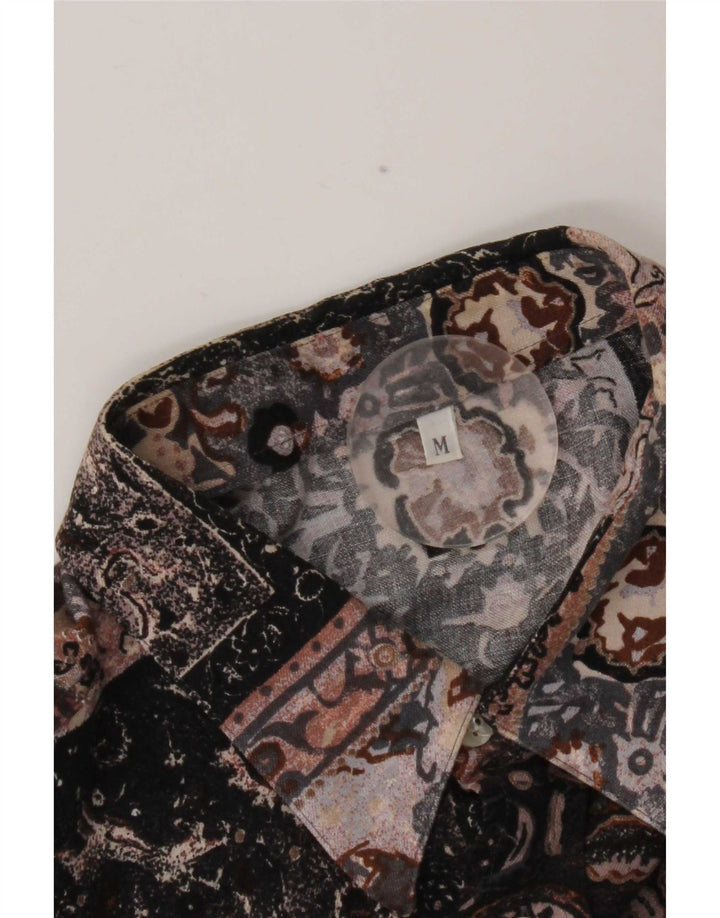 Camisa masculina vintage média patchwork multicolorida
