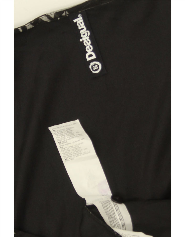 Vestido feminino DESIGUAL sem mangas EU 38 poliéster floral preto médio