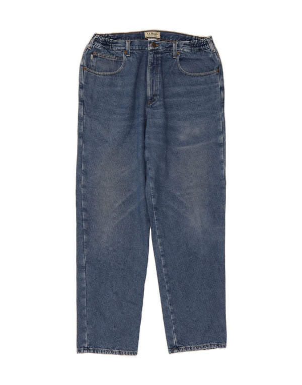 L.L.BEAN Calça jeans reta masculina Comfort Fit W38 L34 algodão azul