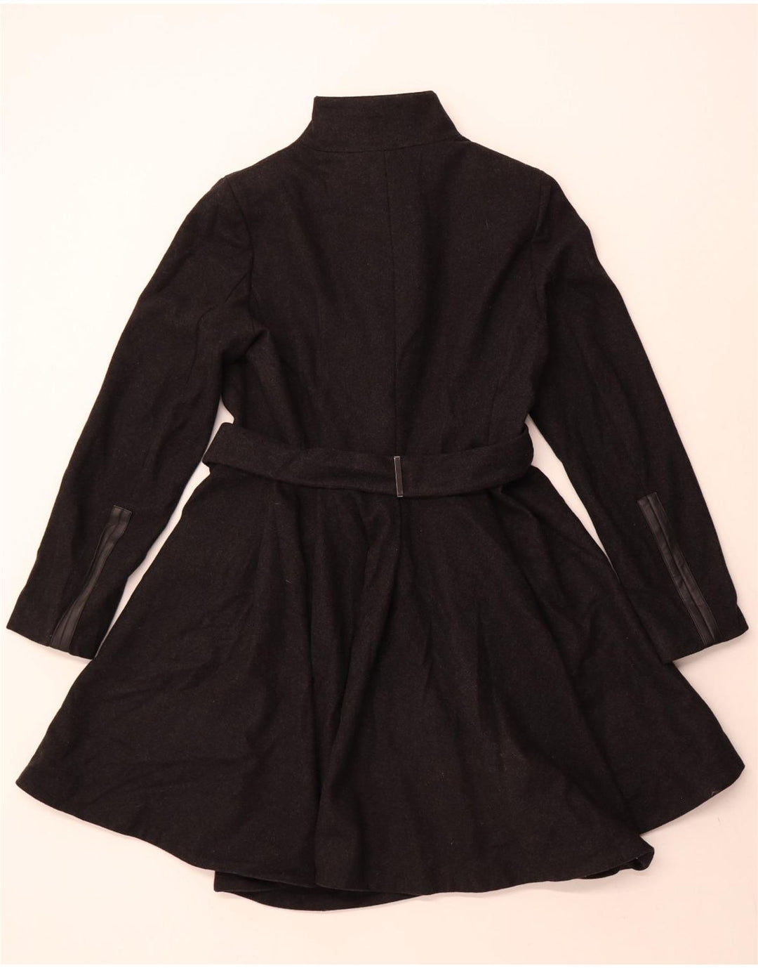 Sobretudo feminino Calvin Klein US 6 médio lã preta