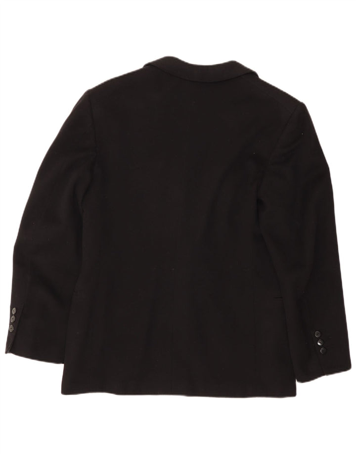 Jaqueta blazer masculina vintage com 1 botão Reino Unido 36 pequena preta