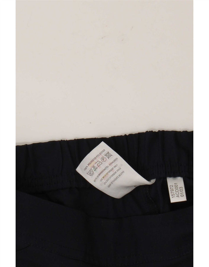 Shorts esportivos femininos Adidas UK 8 pequeno azul marinho poliéster