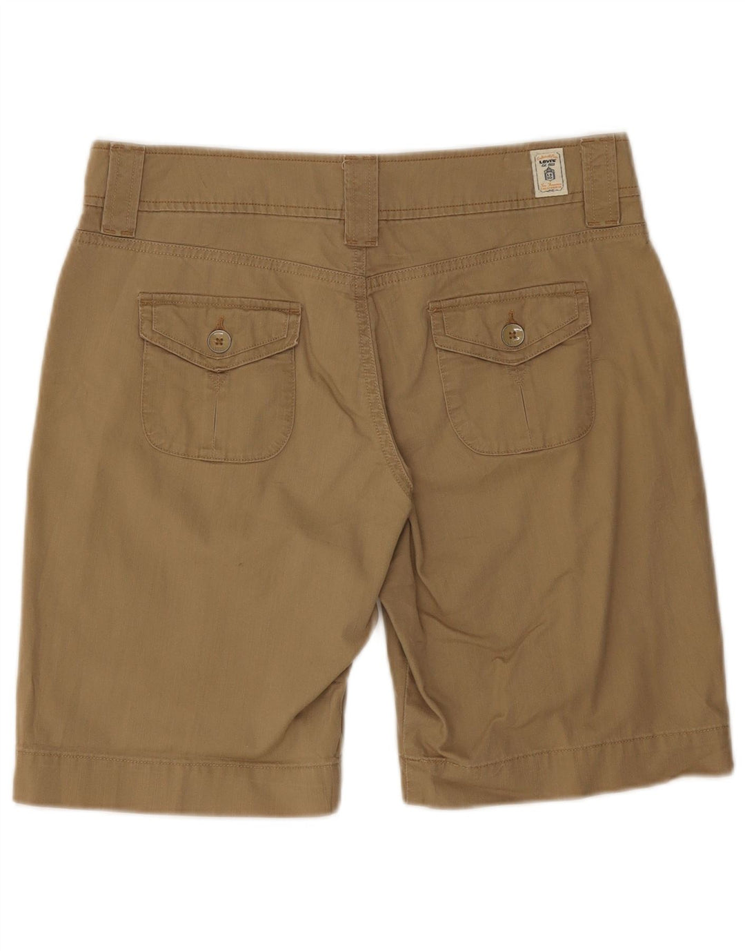 Shorts Chino Feminino Levi's W32 Grande Algodão Cáqui