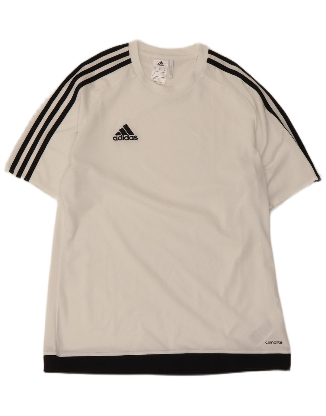 Adidas Mens Climalite Camiseta Top Médio Branco Colourblock Poliéster