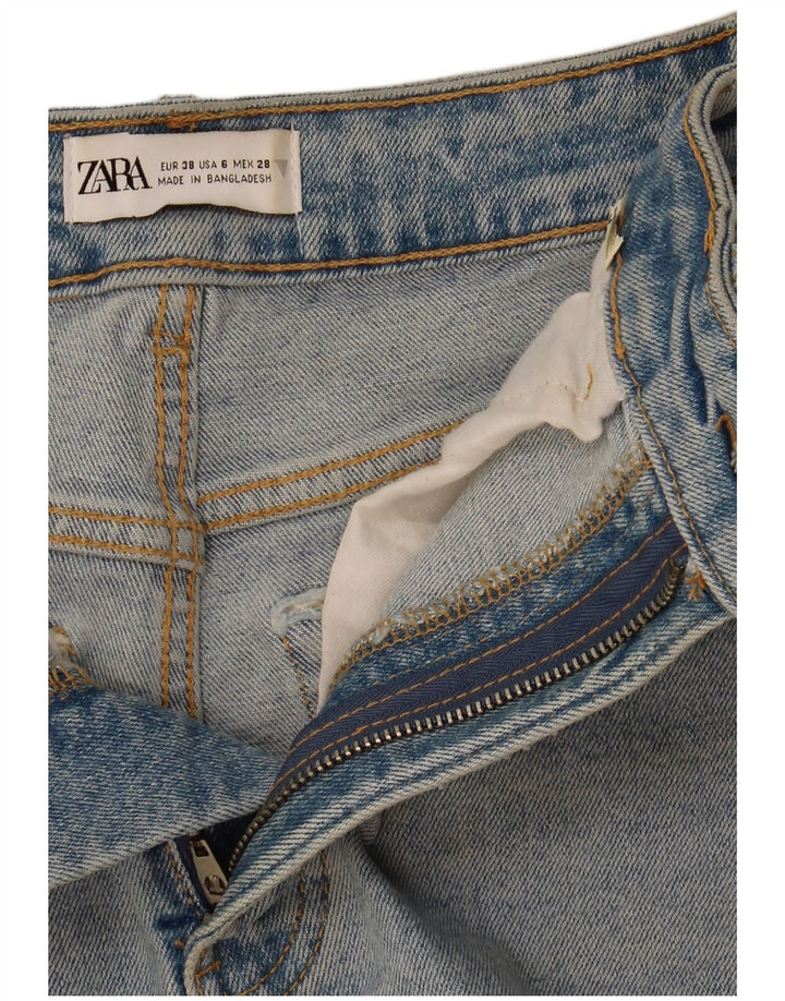 Shorts jeans feminino Zara EU 38 pequeno W28 azul