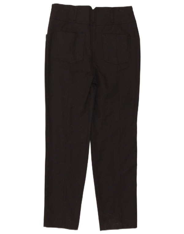 Boden Calça feminina casual de cintura alta cônica UK 10 pequena W30 L28 preta