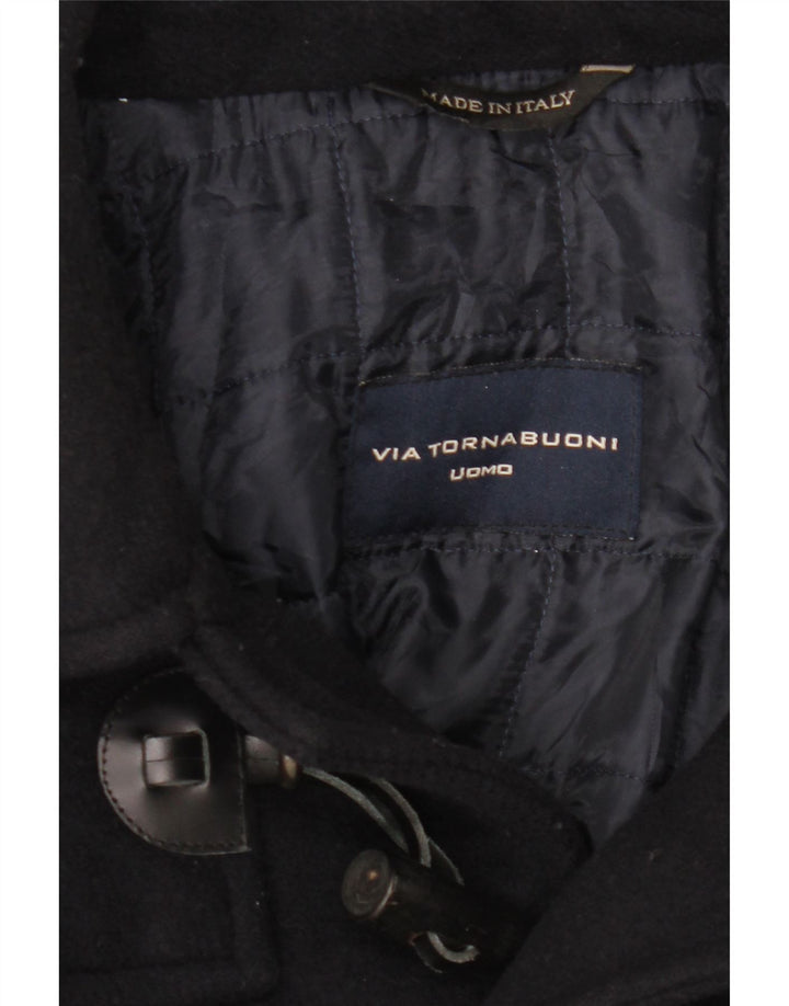Via Tornabuoni Casaco Duffle Masculino com Capuz Reino Unido 40 Grande Azul Marinho