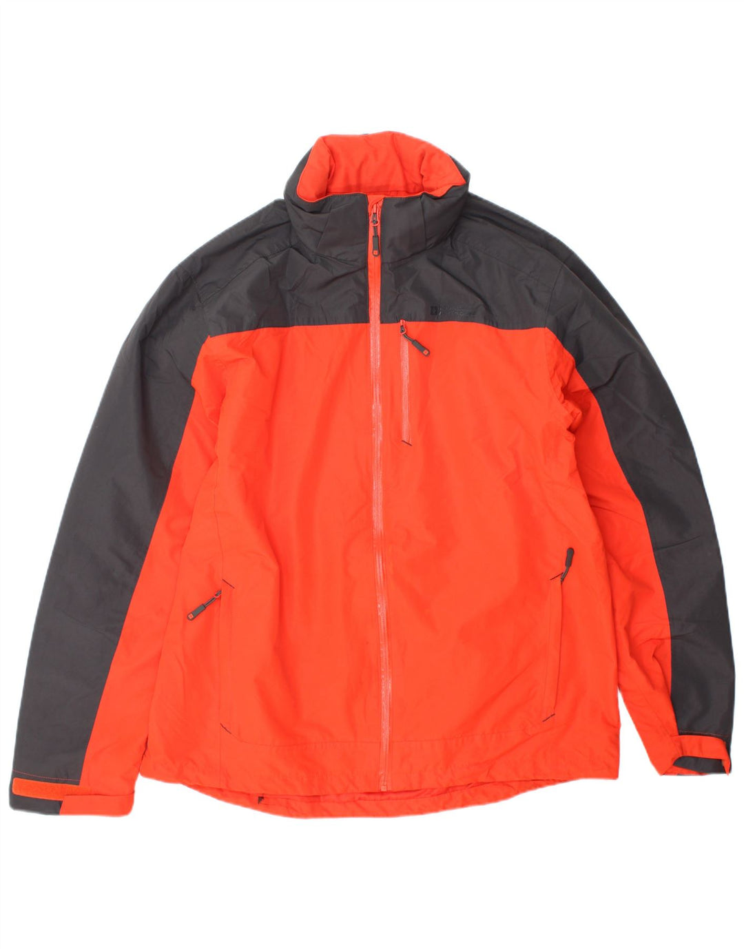 Jaqueta de chuva masculina com capuz MOUNTAIN WAREHOUSE Reino Unido 40 grande bloco colorido laranja