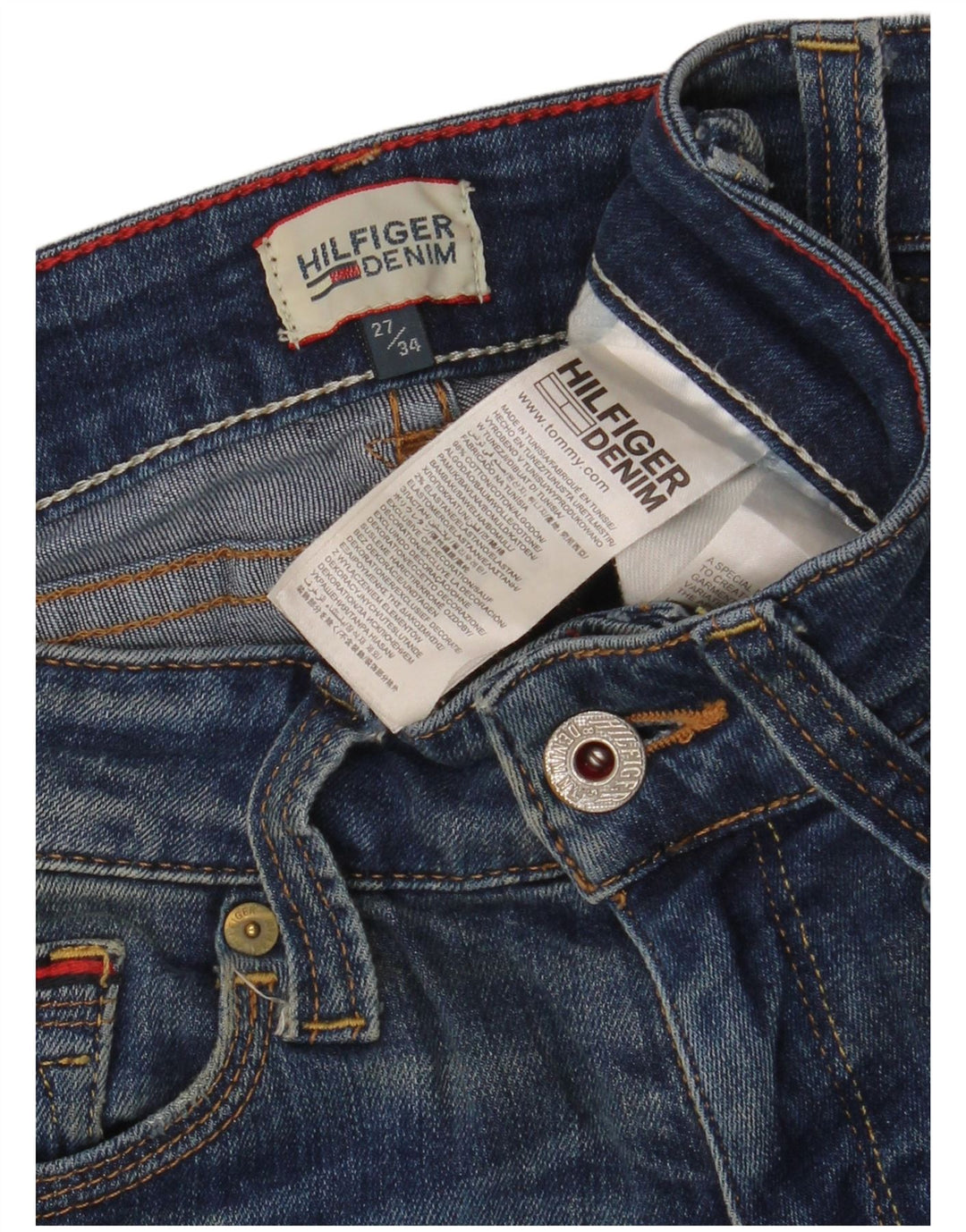 Tommy Hilfiger Jeans Slim Feminino W27 L30 Azul Algodão