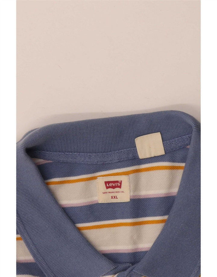 Camisa polo masculina Levi's 2XL listrada azul