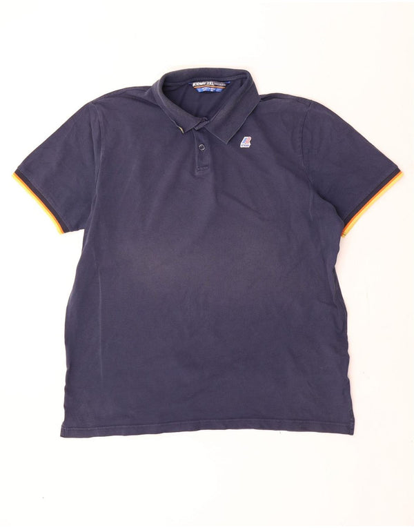 Camisa polo masculina K-Way 2XL algodão azul marinho