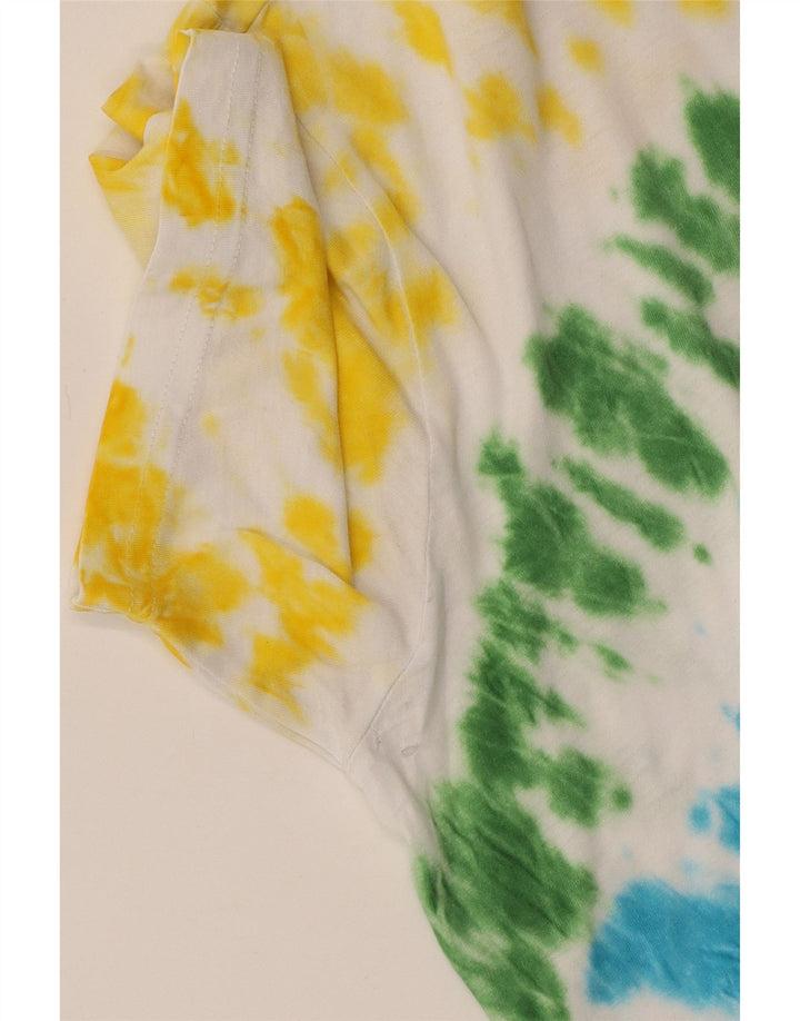 Camiseta feminina CHAMPION UK 16 grande algodão tie-dye multicolorido