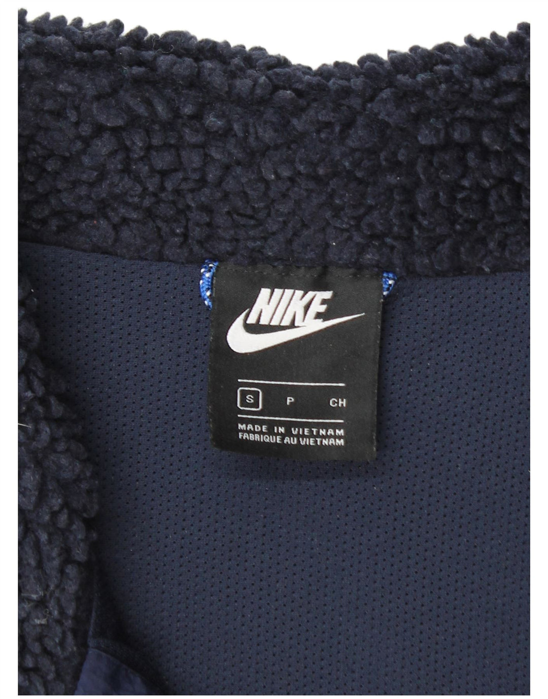 NIKE Masculino Fleece Gilet UK 36 Pequeno Azul Marinho Colourblock Poliéster Esportes