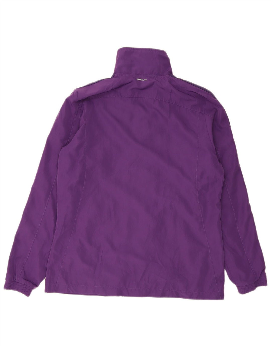 Adidas Womens Climalite Tracksuit Top Jacket UK 12 Médio Roxo Poliéster