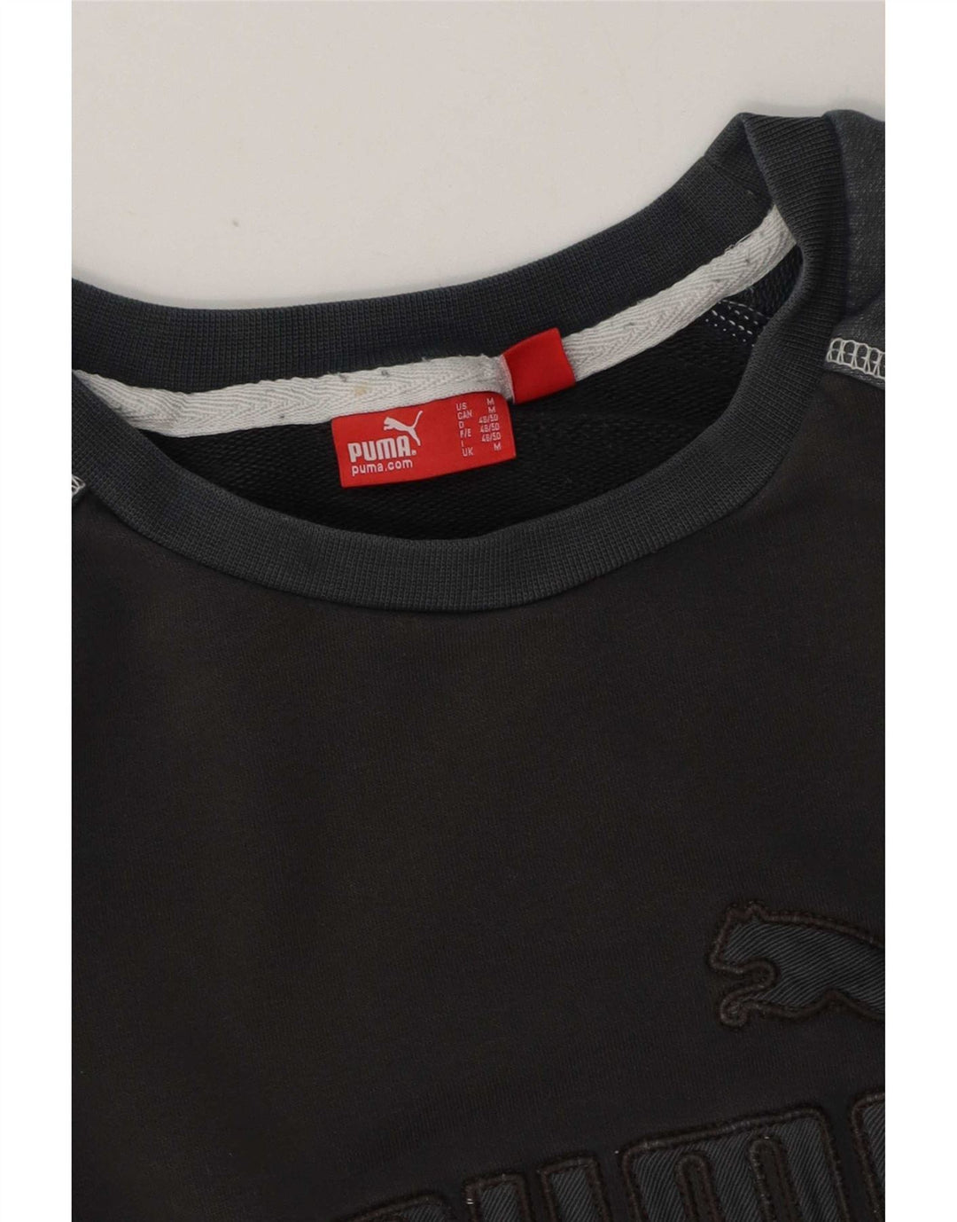 Puma masculino gráfico moletom jumper médio azul marinho colorblock