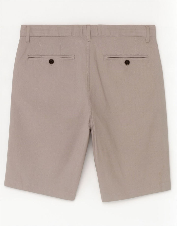 Shorts chino masculino Marks & Spencer W32 algodão listrado cinza médio