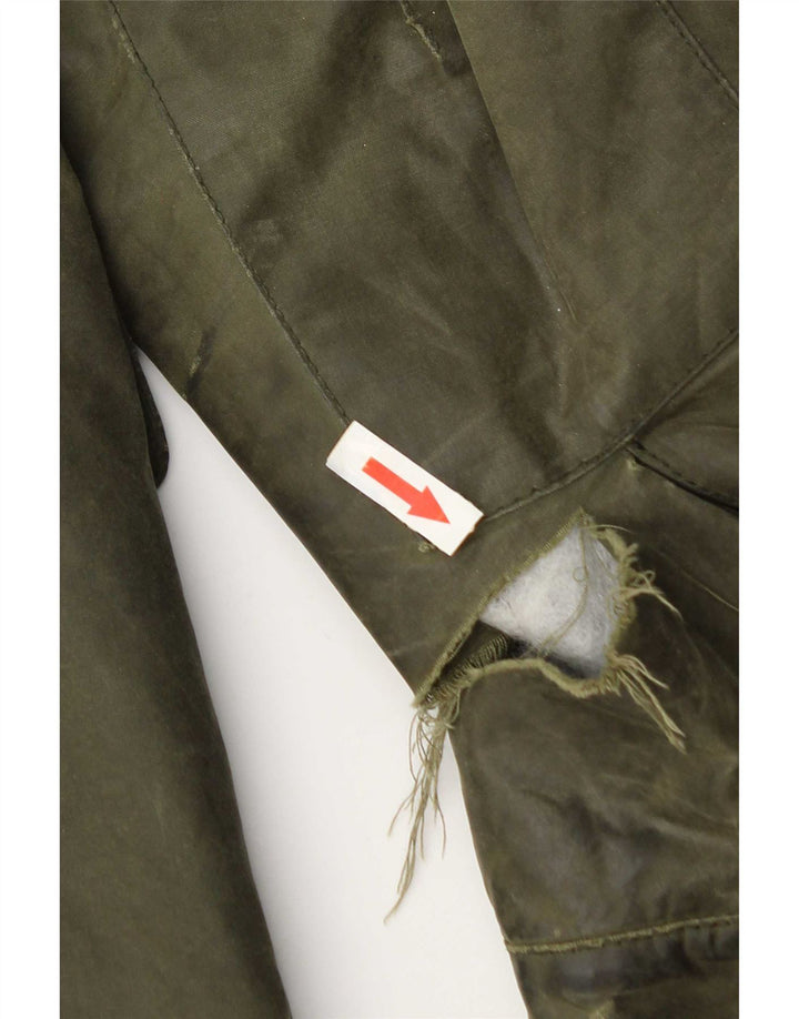 Jaqueta masculina de algodão encerado Barbour Reino Unido 36 algodão verde pequeno