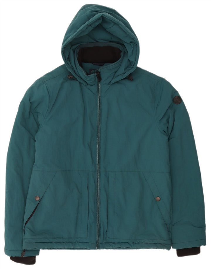 Jaqueta masculina acolchoada com capuz North Sails UK 38 poliamida verde médio