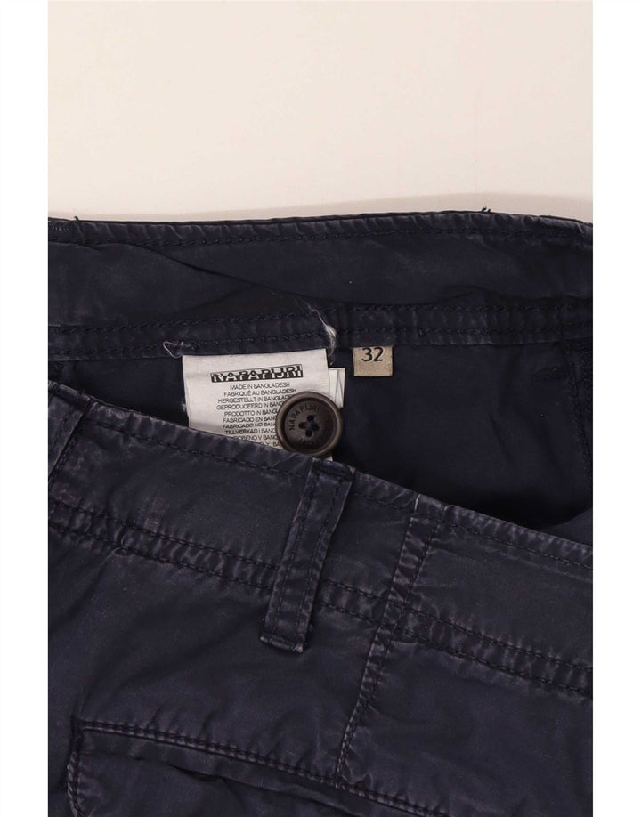 Shorts cargo masculino Napapijri médio W32 algodão azul marinho