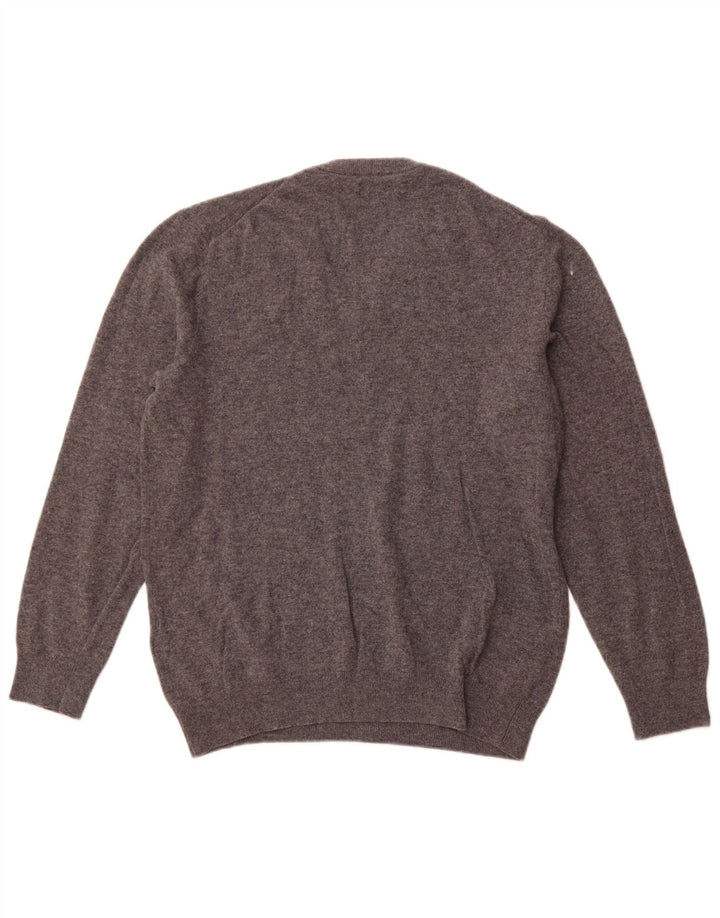 Suéter masculino GANT com decote em V 2XL lã de cordeiro cinza