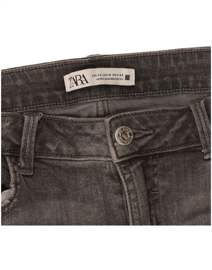 Zara Jeans Slim Feminino EU 42 Grande W32 L28 Cinza