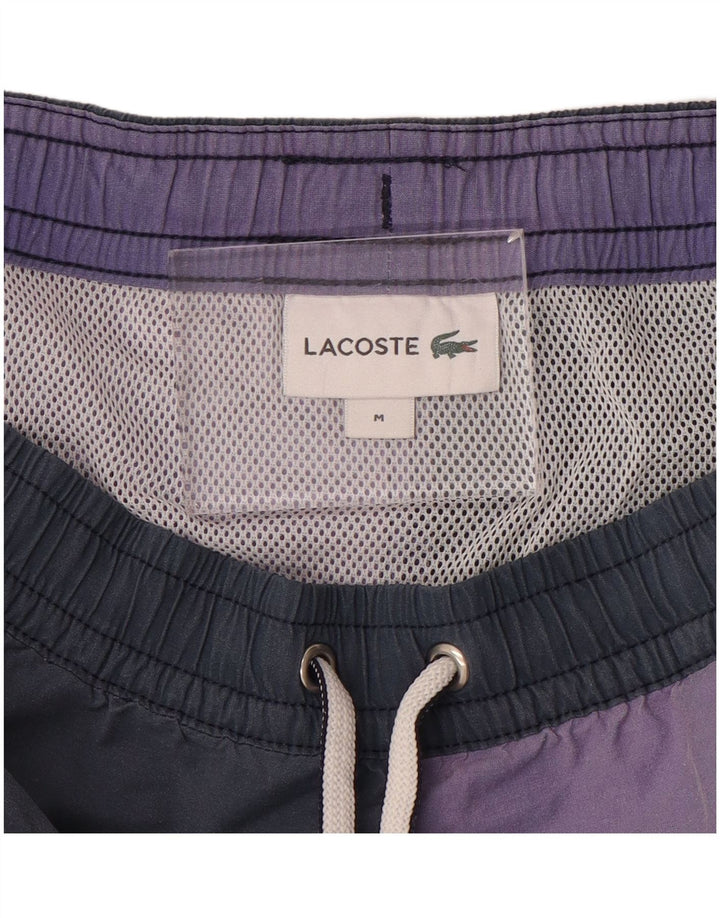 Calções de banho masculinos Lacoste Graphic médios multicoloridos