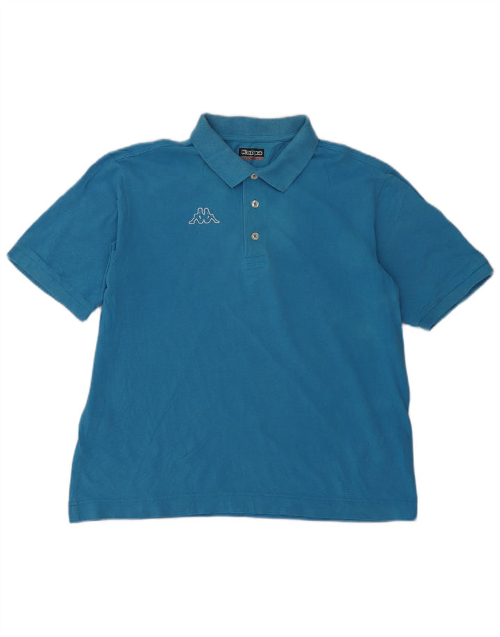 Camisa pólo gráfica masculina Kappa XL azul