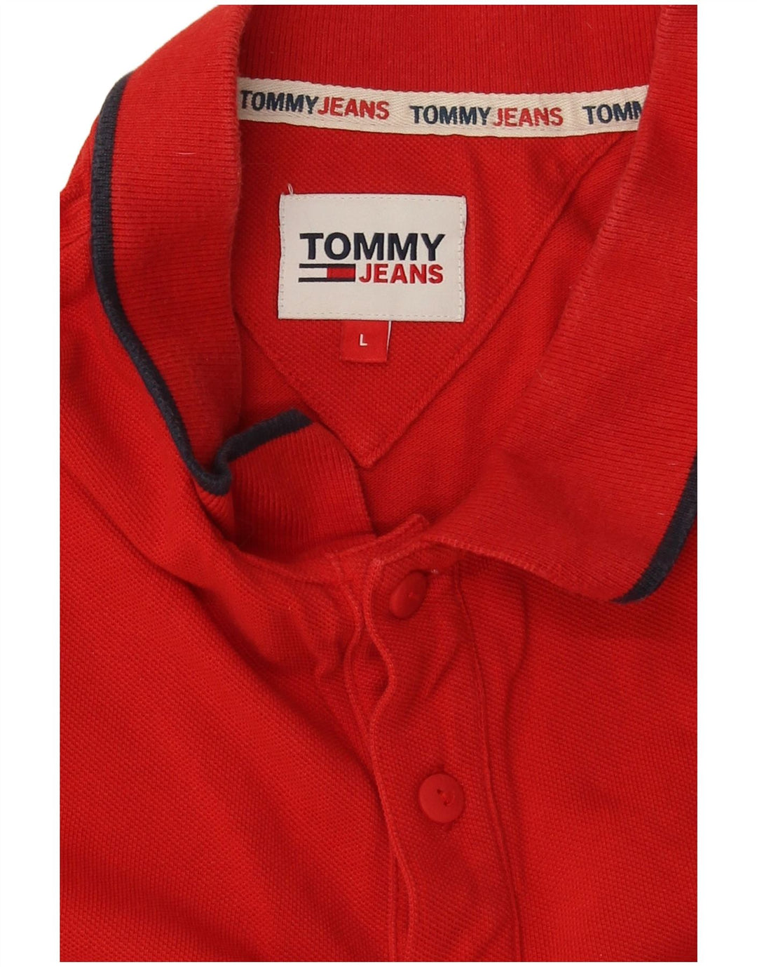 Camisa polo masculina Tommy Hilfiger grande algodão vermelho