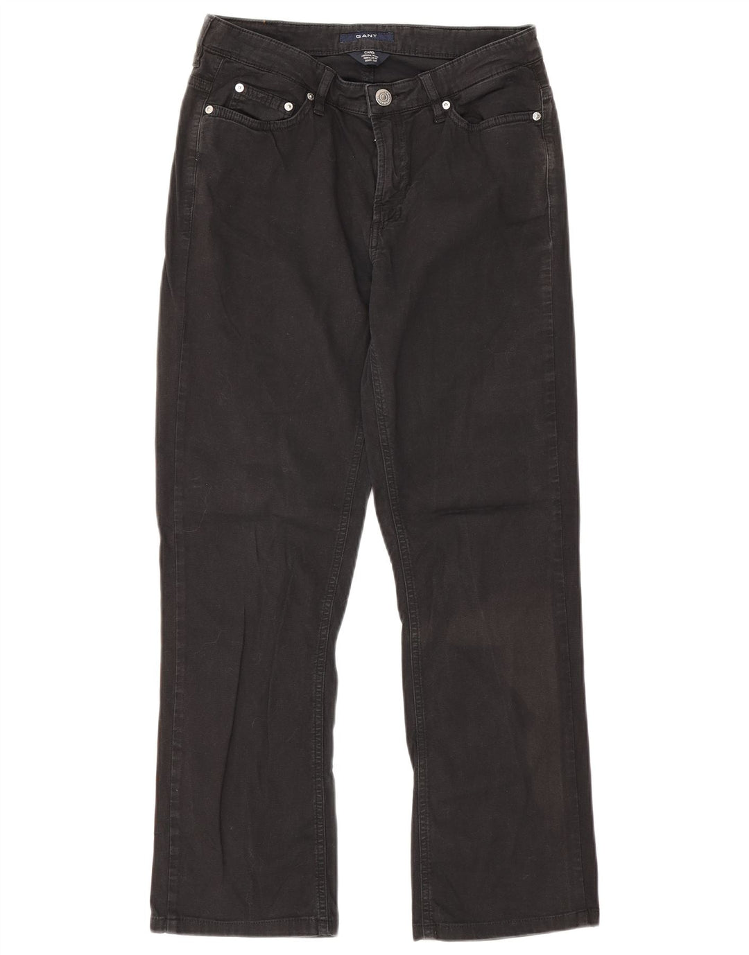Jeans retos femininos Gant W30 L27 algodão preto