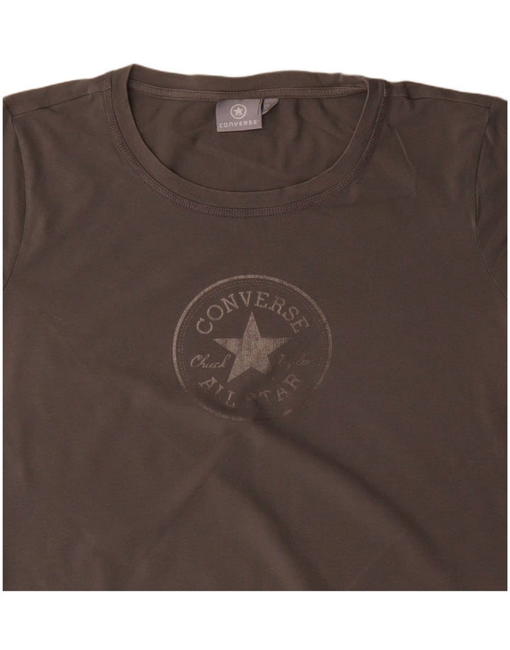 Camiseta feminina CONVERSE com estampa gráfica UK 18 XL algodão cinza