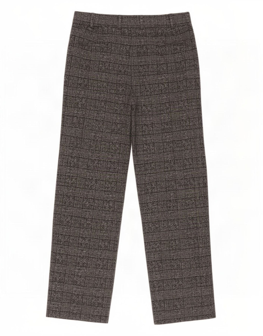 Calça feminina Marks & Spencer UK 14 grande W34 L32 cinza xadrez