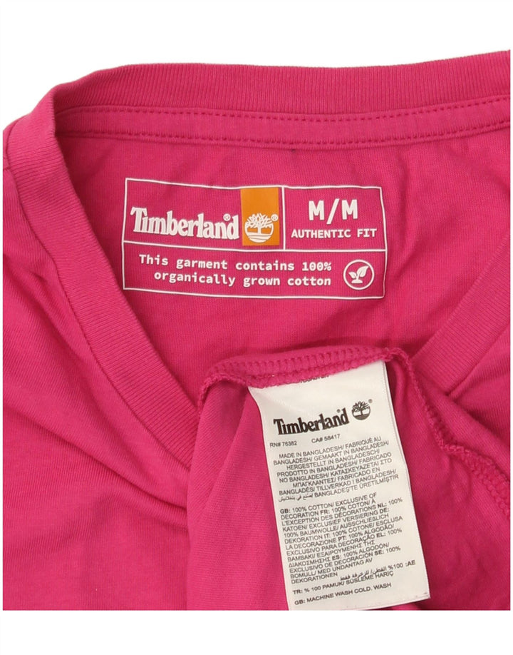 Camiseta masculina Timberland Graphic rosa médio