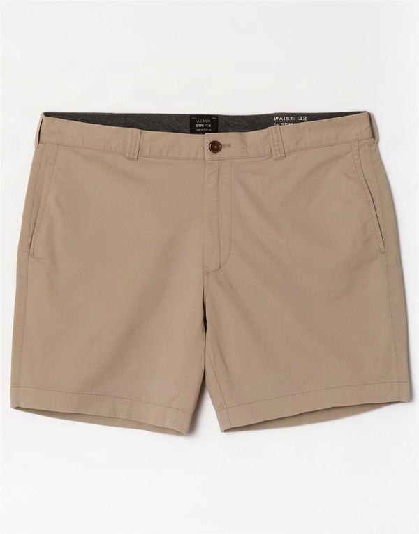 J. Crew Mens Chino Shorts W32 Algodão Bege Médio