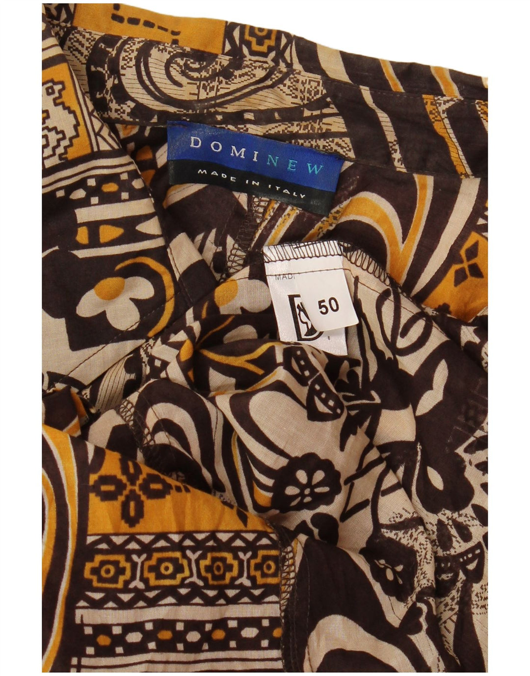 Blusa feminina DOMINEW manga 3/4 IT 50 XL marrom floral algodão