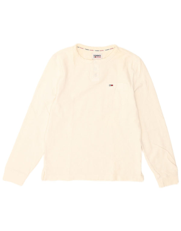 Tommy Hilfiger Mens Top Manga Longa XS Branco
