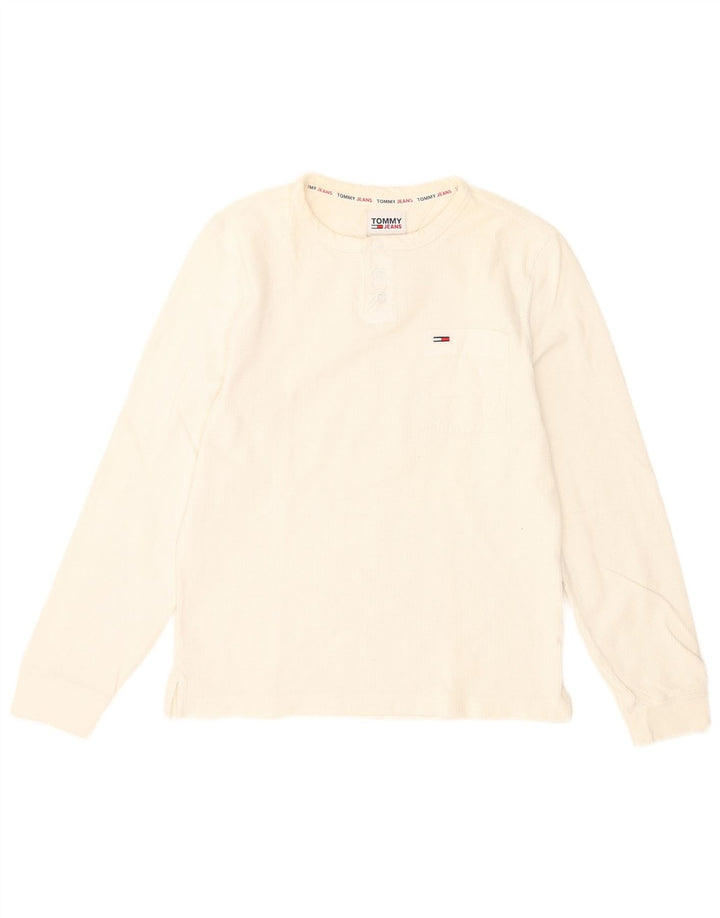 Tommy Hilfiger Mens Top Manga Longa XS Branco