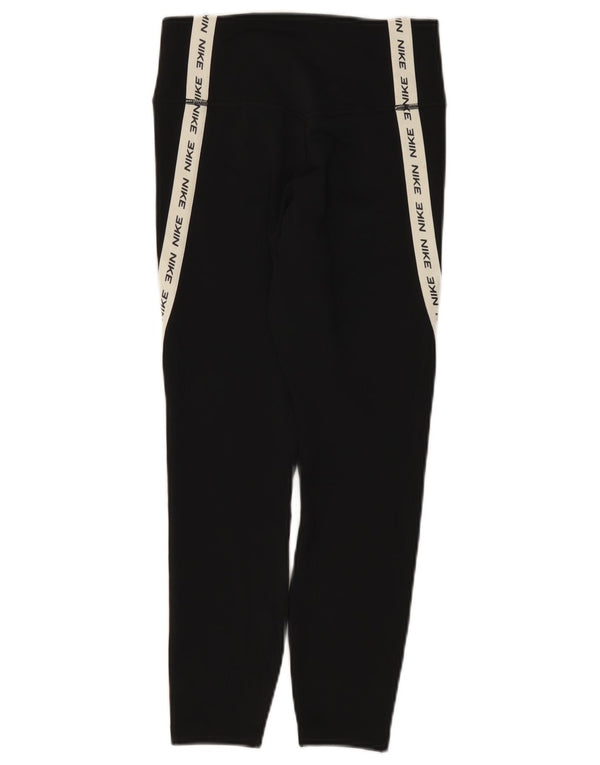 Nike Womens Dri Fit Graphic Crop Leggings Reino Unido 8 Small Black Colourblock