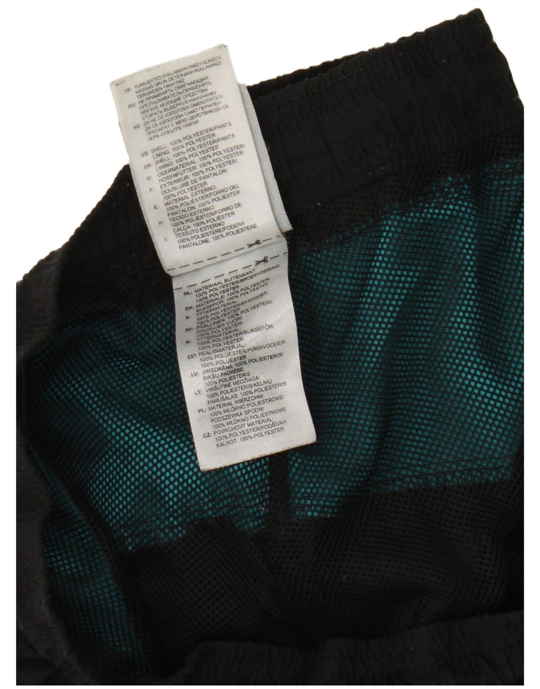 Calça de treino masculina Adidas grande poliéster preto