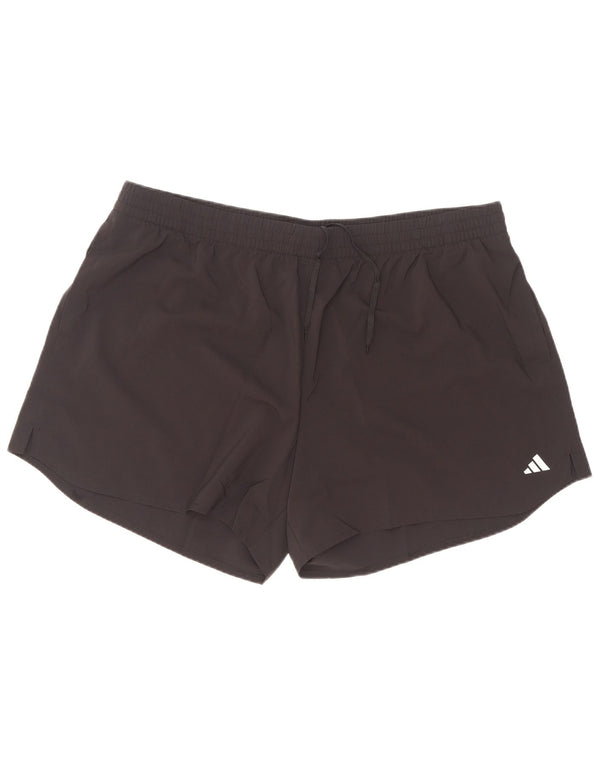 Adidas Womens Aeroready Sport Shorts UK 24/26 2XL Black Polyester