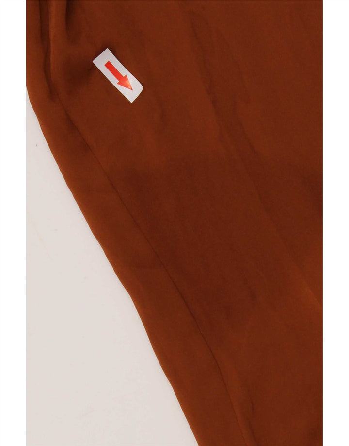 Blusa feminina de manga comprida Autograph Marks & Spencer Reino Unido 12 marrom médio