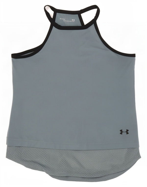 Colete gráfico feminino Under Armour Heat Gear Top UK 12 cinza médio