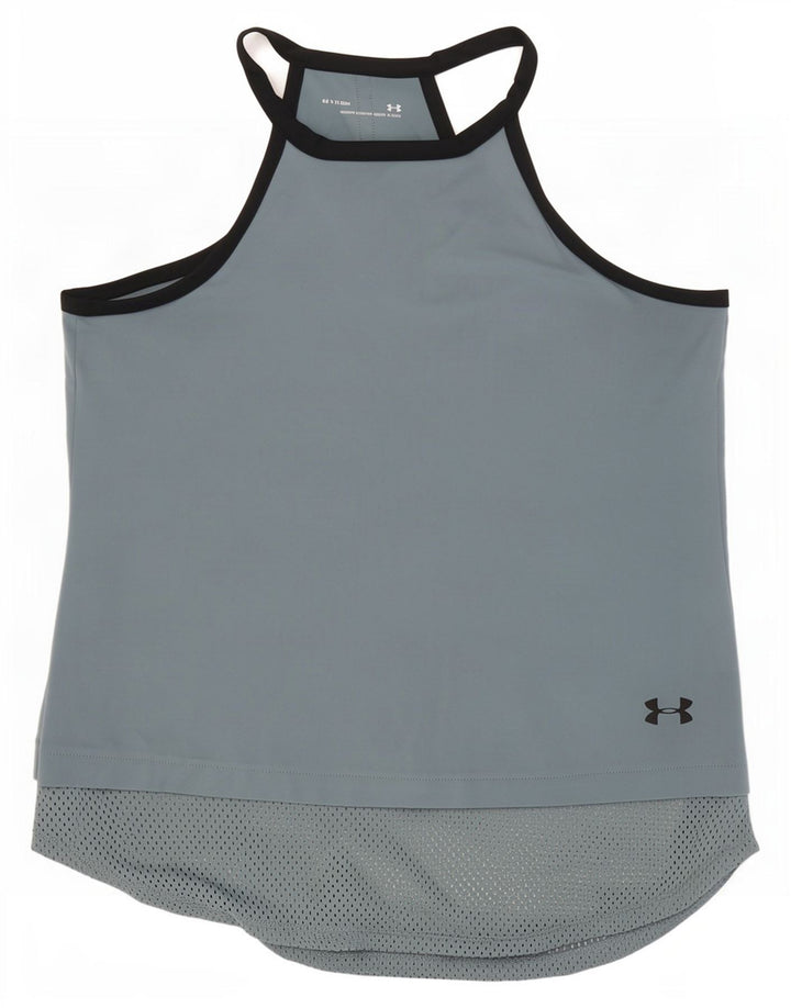 Colete gráfico feminino Under Armour Heat Gear Top UK 12 cinza médio