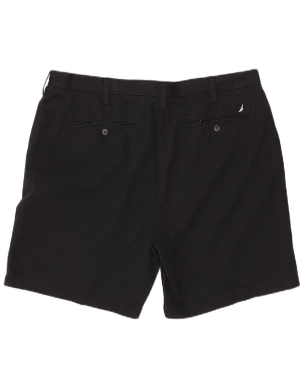NAUTICA Mens Chino Shorts W40 XL Algodão Preto
